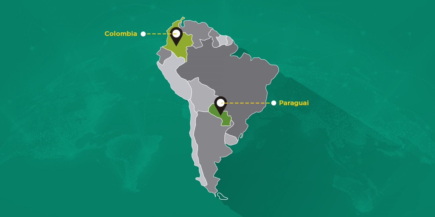 2020 | Início das operações com escritório na Colômbia e Paraguai
